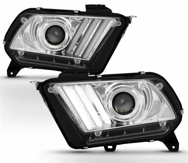 Оптика передняя 10-14 Ford Mustang Sequential LED - фото 6008