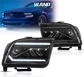 Фары 2010-2014 Mustang секвентальные Vland